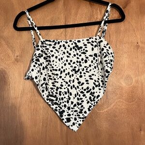 Windsor Dalmatian Print bandana tank top